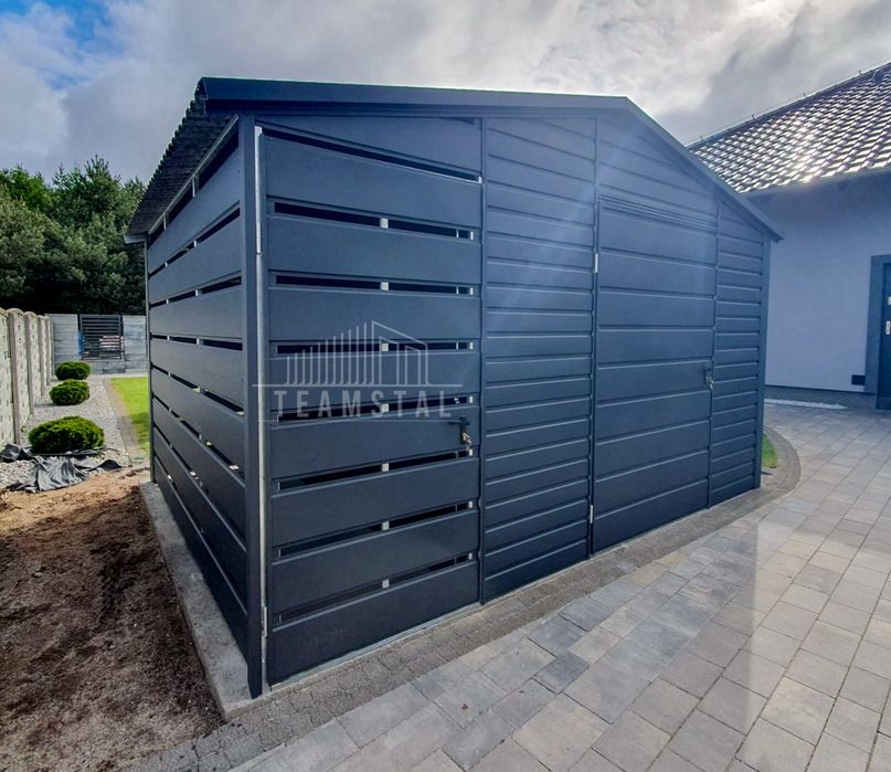 Schowek Domek Ogrodowy 2,5x2,5m + Wiata 0,9x2,5m Okno Drzwi  TS711