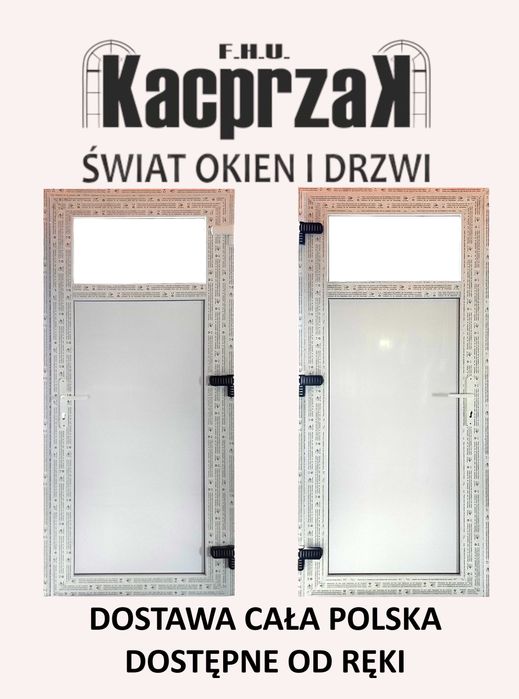 Drzwi Zewnętrzne 100x200 KACPRZAK Nowe PCV Sklepowe Białe Lider OLX