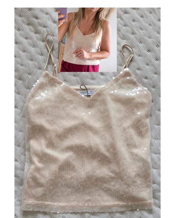 Bluzka w cekiny Primark M stan idealny