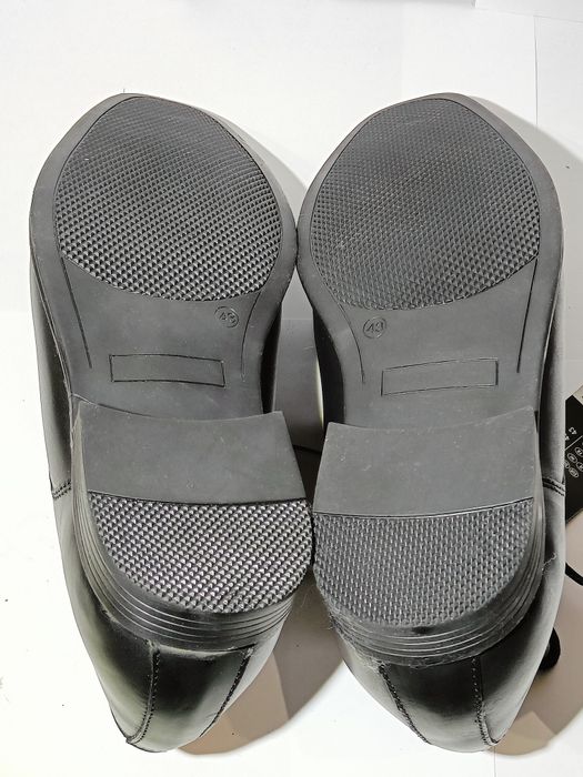 NOWE | Skórzane półbuty męskie LIVERGY, r. 43, czarne, wizytowe/biznes