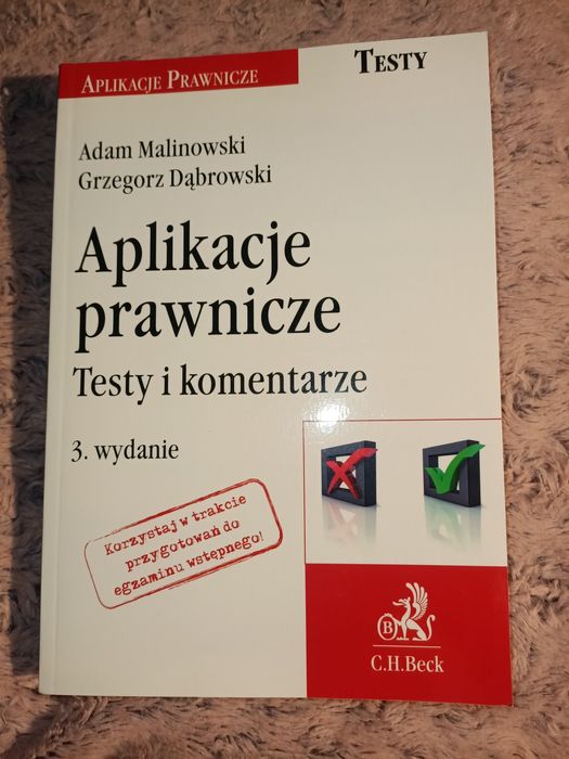 Aplikacje prawnicze Testy i komentarze Malinowski wydanie 3