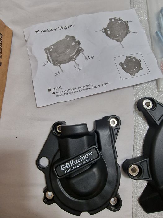 Tampas protecção secundárias motor mota BMW