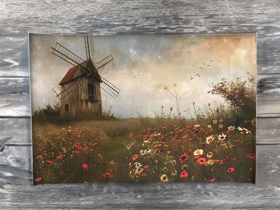 Obrazek na płótnie HD/Oil Painting/Vintage Scenery, Wildmill (40x60)