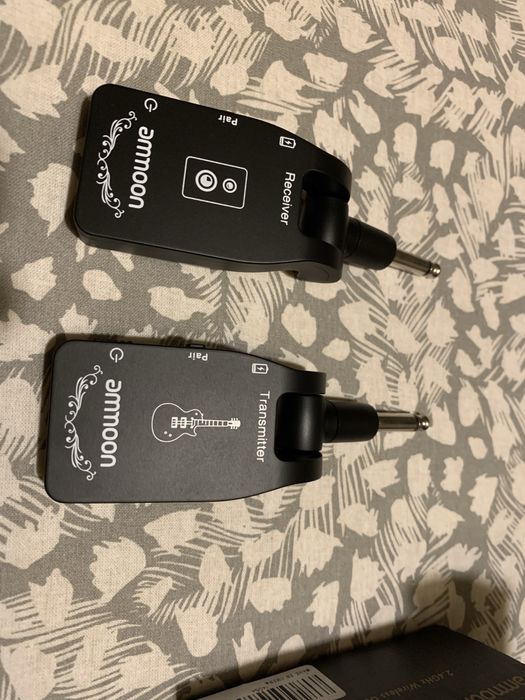 Transmissor e recetor áudio wireless, recarregável