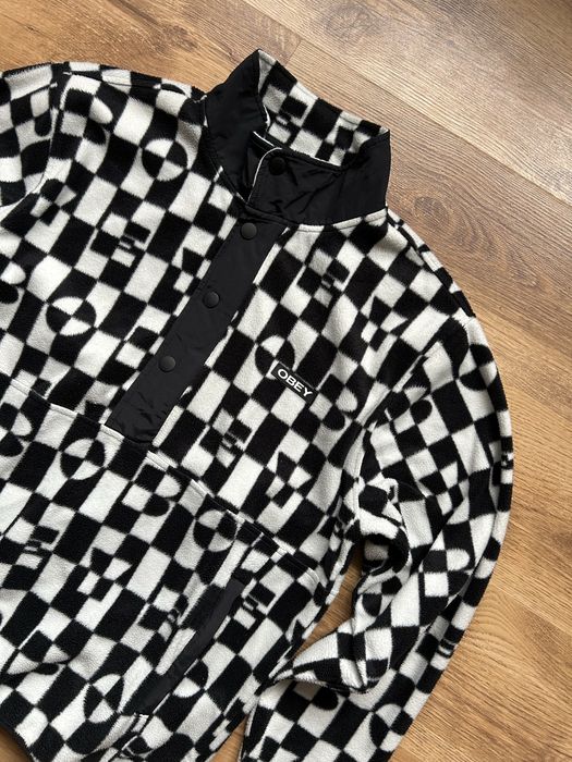 Флісовий анорак кофта OBEY Echo Polar Fleece size M