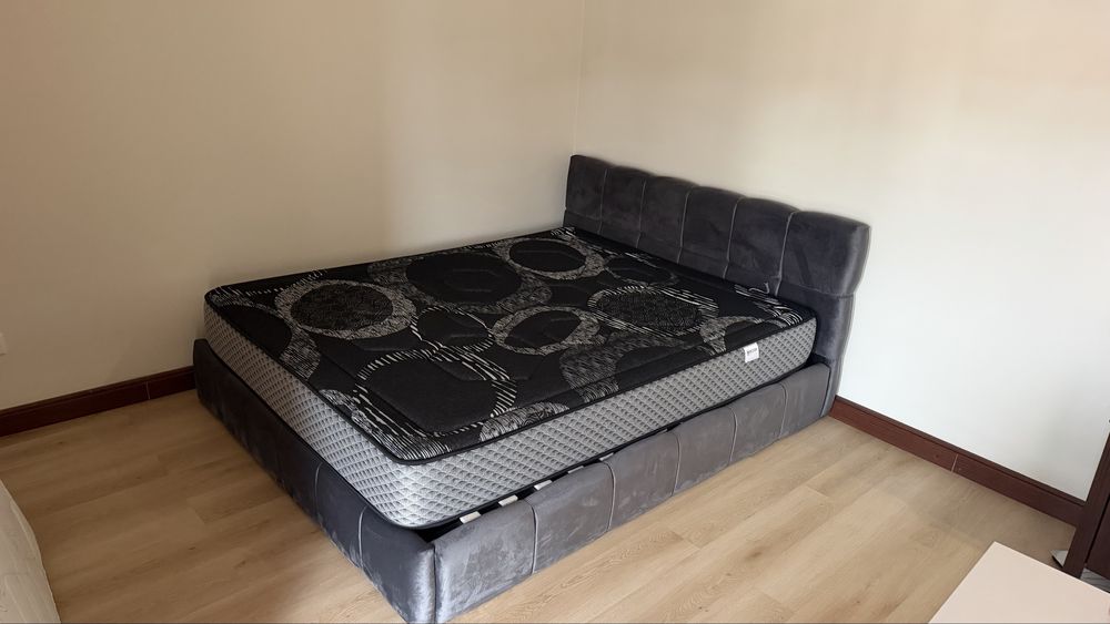 Cama sommier bubble + colchao 160x200