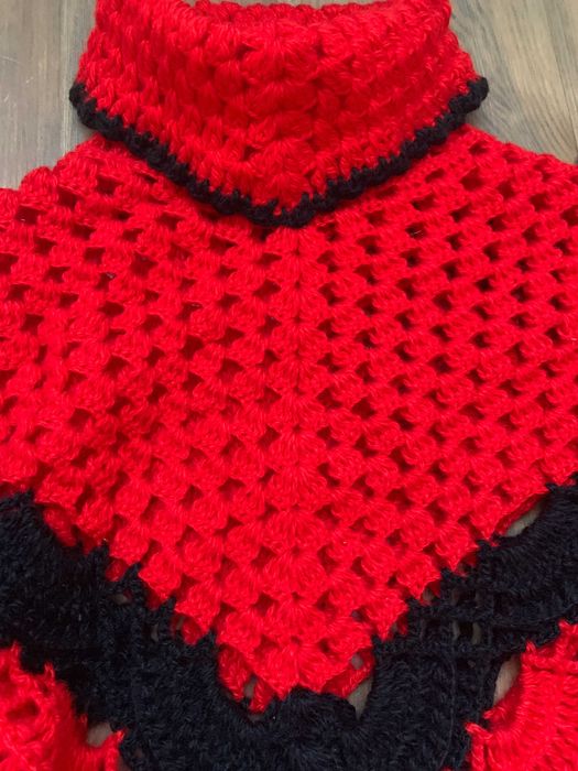 Пончо в’язане крючком універсальний розмір