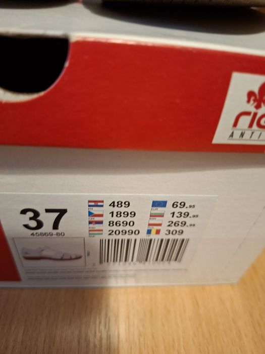 Sandały Rieker 37 nowe