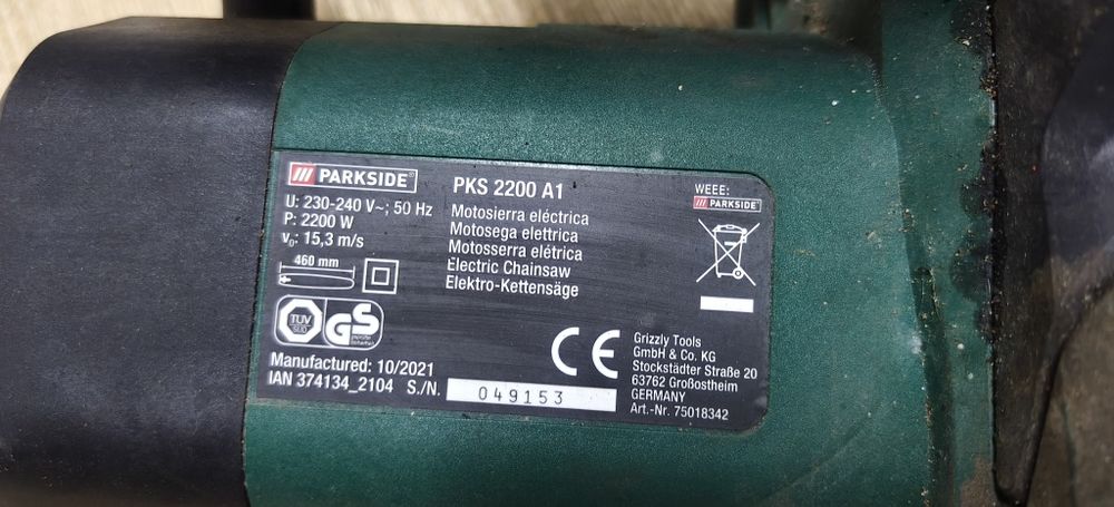Motosserra elétrica Parkside 2200w