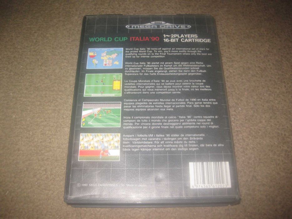 Jogo "World Cup Italia 90" para Sega Mega Drive