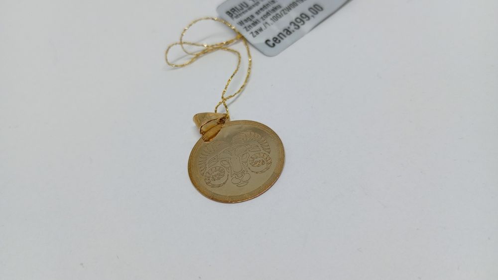 Wisiorek złoty 333 1.09g Nowy! Briju baran zodiak komis Madej Gorlice