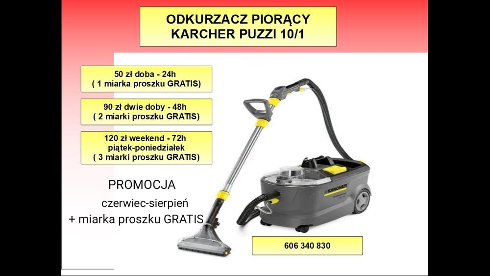 Wynajem odkurzacza Karcher