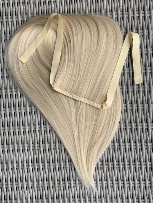 Premium Ultra włosy doczepiane, jasny złoty blond, kucyk, 330.