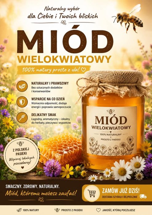 Miód wielokwiatowy 14 kg