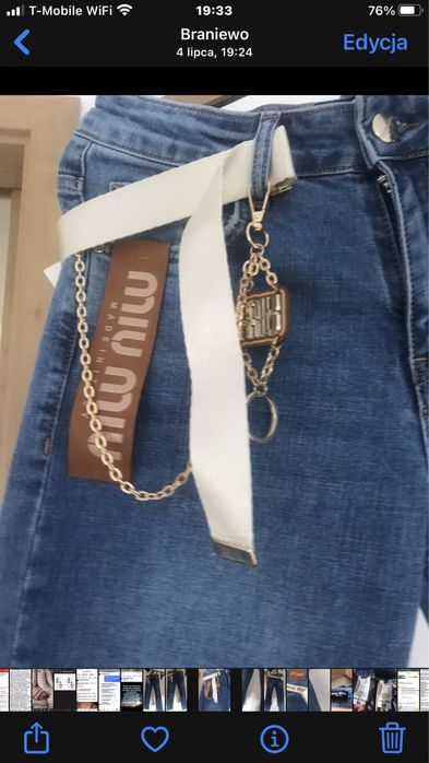 Dzinsy damskie Miu Miu