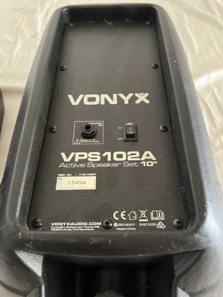 Par Colunas Ativas Vonyx VPS102A 10" 600W – Bluetooth/USB/SD