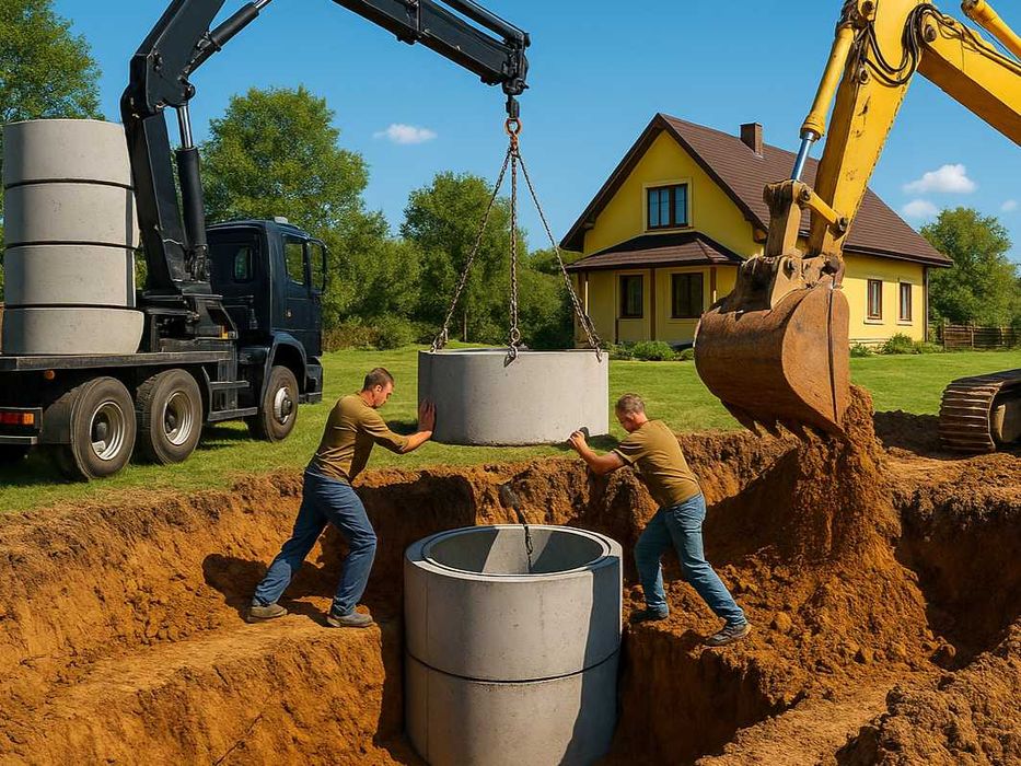 Септик, вигрібна яма, траншеї | Повний цикл робіт під ключ