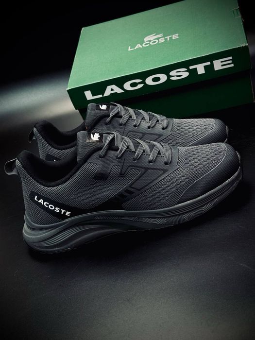Летние кроссовки Lacoste / lacoste спортивные мужские кросовки / беговые красовки для мужчин / літні чоловічі кросовки лакоста / сіточні кросовки