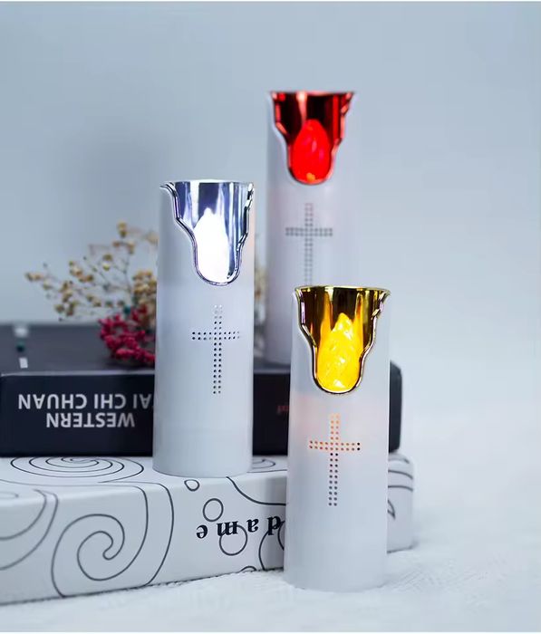 Wkład do Zniczy świeczka elektryczna LED z muzyką żywy płomień na bate