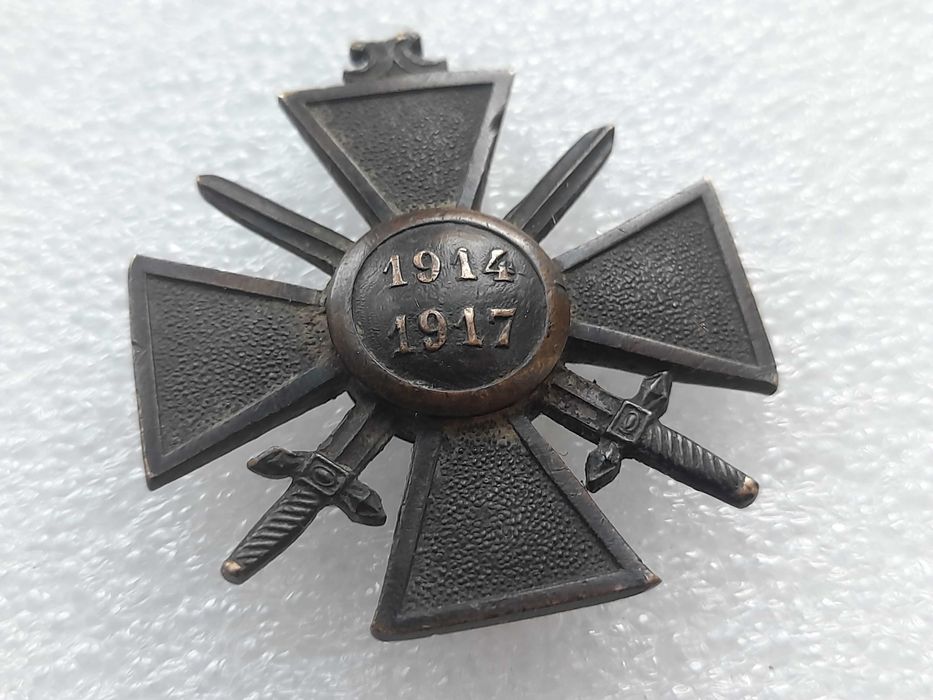 Odznaczenie Krzyż Wojenny (Croix de Guerre) Francja 1914 - 17 oryginał