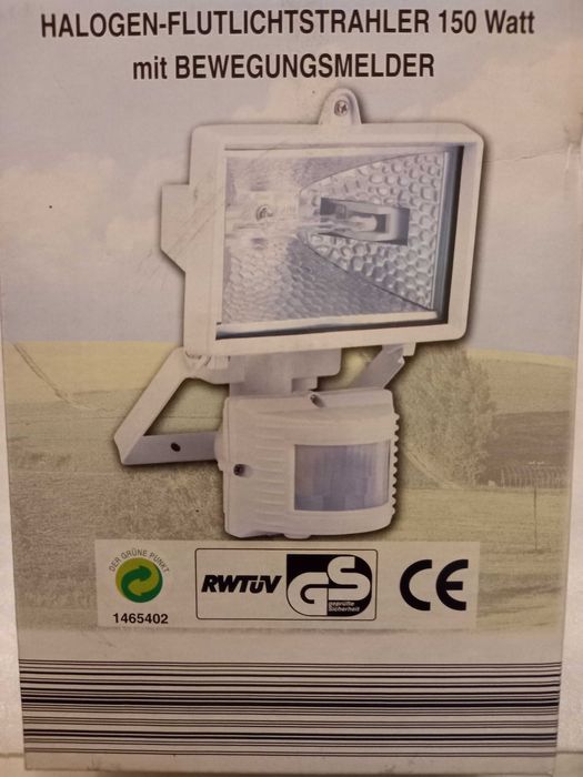 Halogen z Czujnikiem Ruchu; Oprawa Halogenowa; Reflektor; Naświetlacz Halogenowy 150W