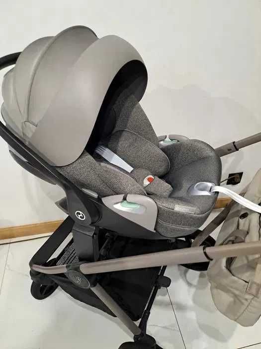 Venicci upline 2 Taupe 3w1 Beżowy fotelik cybex cloud t plus Mirage Grey