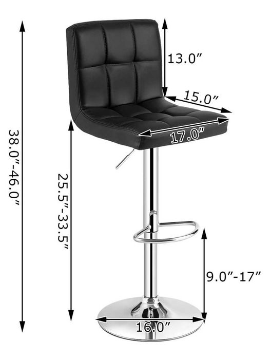 Nowy hoker / krzesło barowe — regulacja wysokości, obrotowe — 199 zł