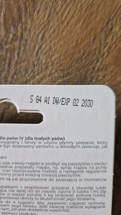 Preparat na kleszcze pchły krople Happs 4 tutki