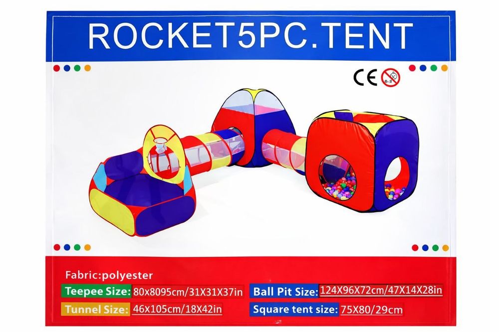 Детская палатка 5 в 1 с тонелем и игровым домом