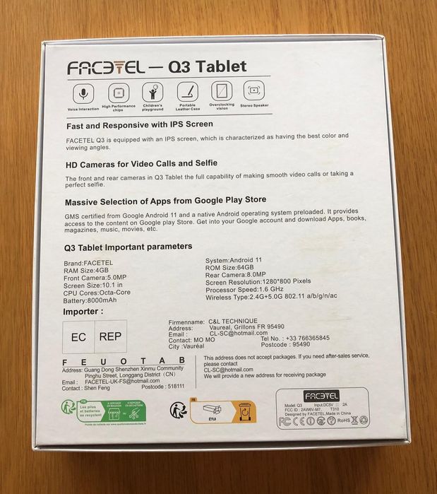 Tablet Q3 Facetel