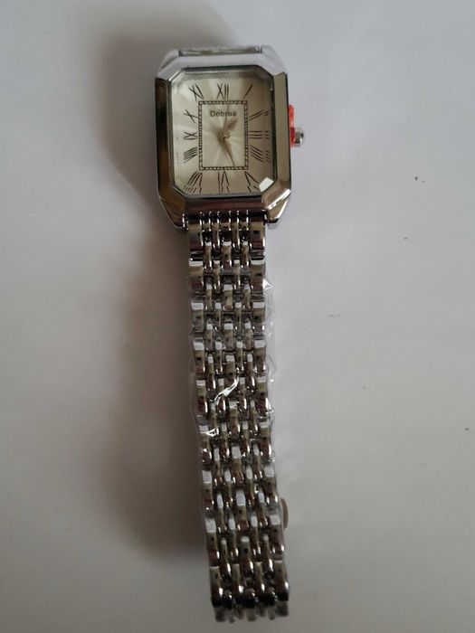 Srebrny Zegarek Old Money, super elegancki, biały cyferblat