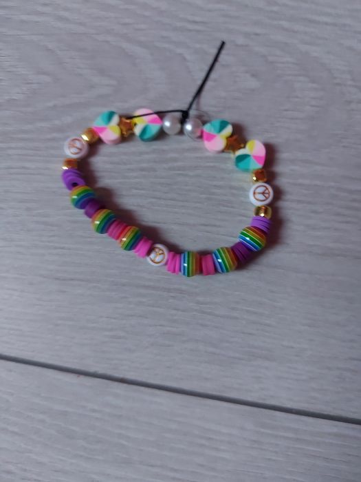 Kolorowa branzoletka ręcznie robiona