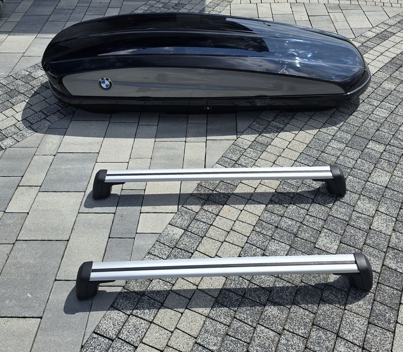 Bagażnik dachowy BOX BMW 420L z poprzeczkami