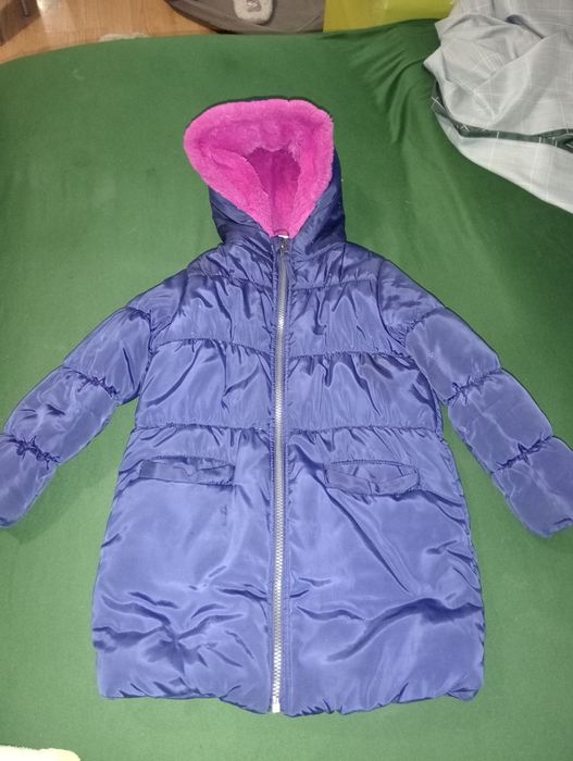 Kurtka zimowa Little Kids gran.z róż.kapturem ocieplana, rozm 110,4-5