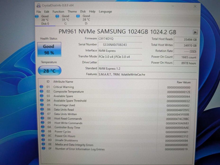 SSD SATA/m2/Nvme 1TB