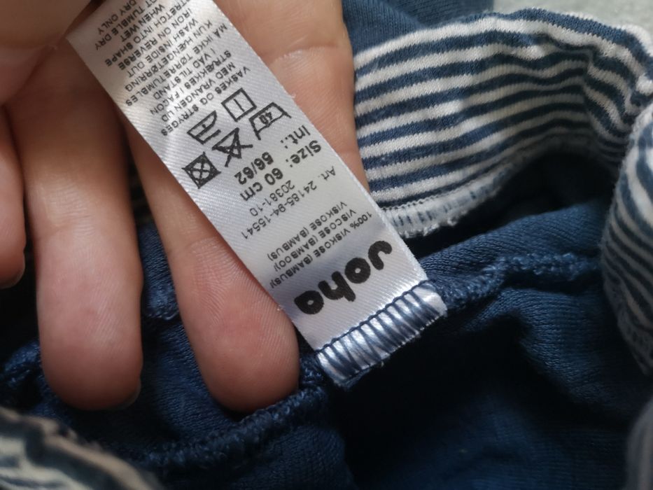 Spodnie niemowlęce wiskoza bambusowa 62 Joha