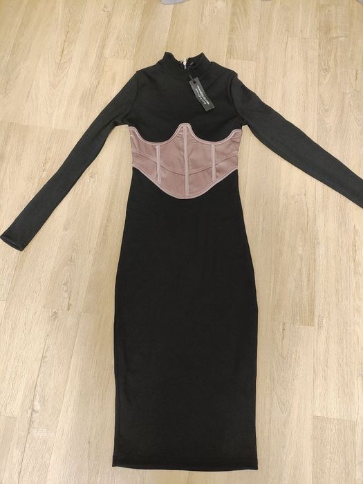 Сукня в рубчик з корсетом Maniere De Voir