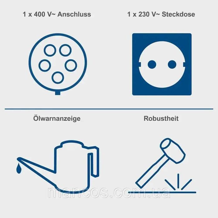 Генератор PG6500EW LUSQTOFF Газ-бензин,електростартер 6 кВт мідь,1 рік