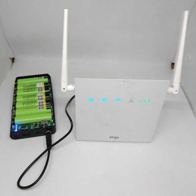 Powerbank для роутера 12В, 9В, 5В, 18W Type-C Чесні 22000mAh