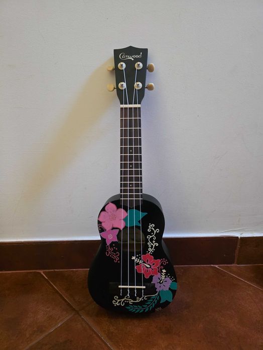 Ukulele pintado a mão