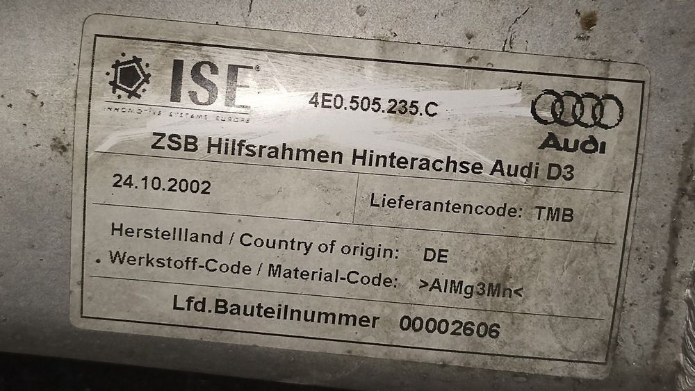 CHARRIOT TRASEIRO AUDI A8 2002 -4E0505235C