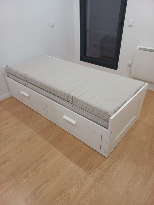 Cama Brimnes Ikea Nova com colchoes