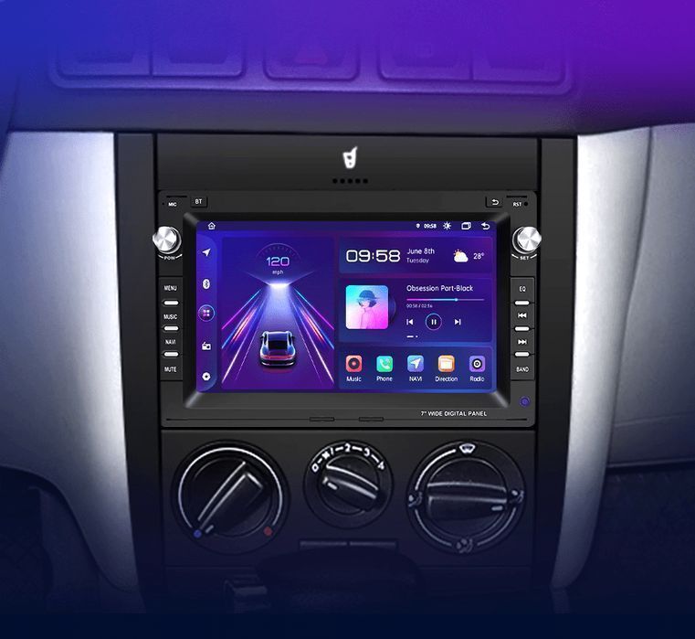 VW Golf 4 Passat Polo Jetta – Radio Android 15 7" CarPlay Android Auto 2GB/32GB GPS Nawigacja Stacja Multimedialna WiFi Bluetooth DSP PL