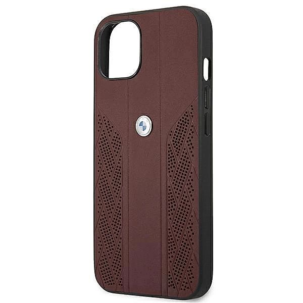Etui BMW Leather Curve Perforate na iPhone 13 - czerwone