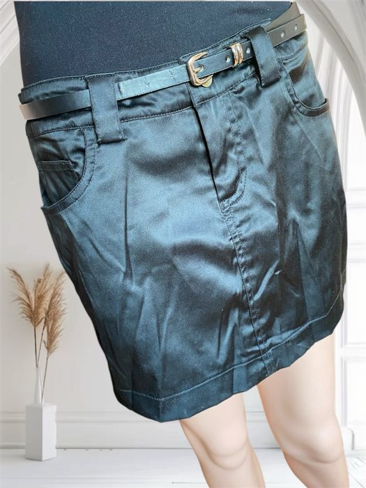 Krótka spódnica damska mini z ekoskóry rozm 40 L