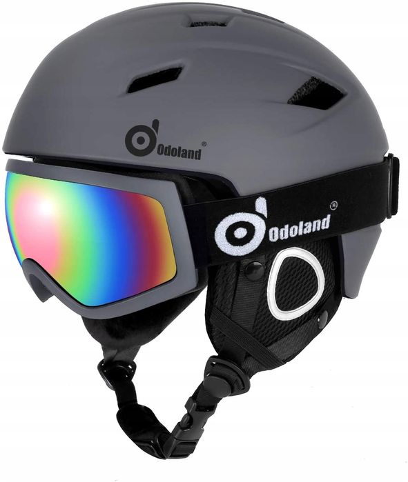 kask odoland narciarski z goglami unisex roz s szary