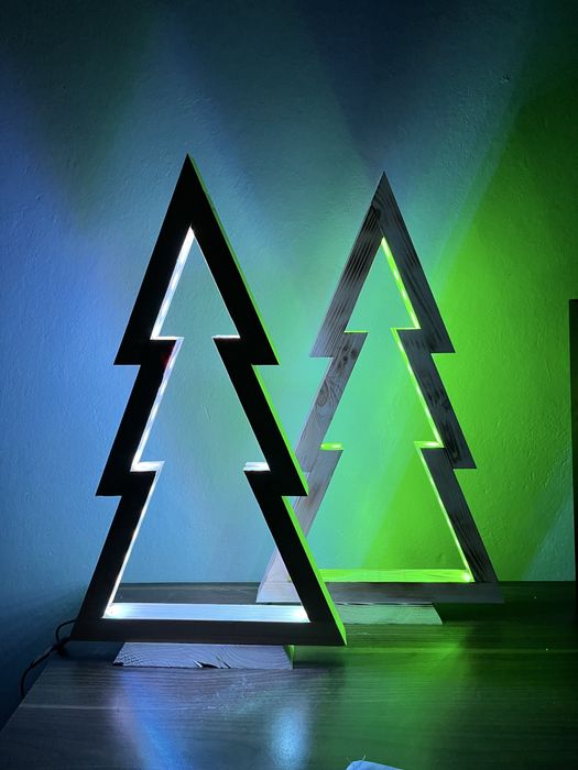 Drewniana Choinka LED