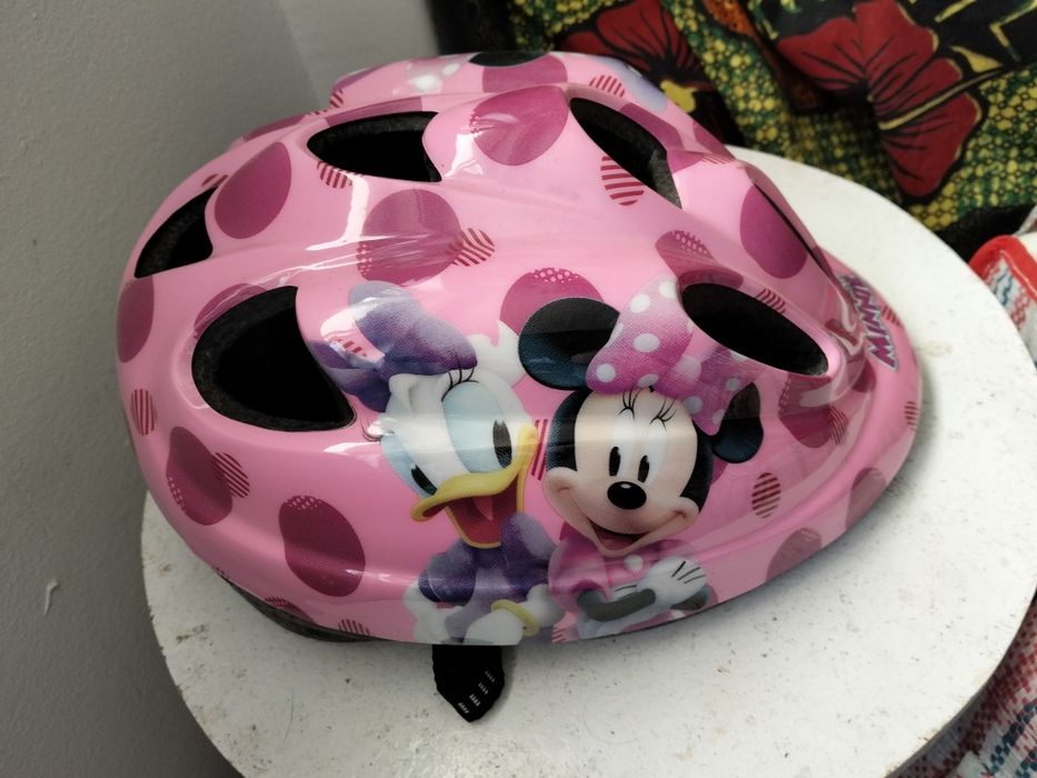 Capacete menina Minnie Mouse rosa