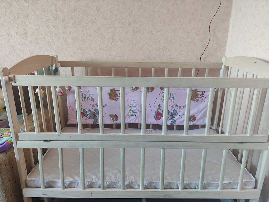 Дитяче ліжко+ матрац 120x60