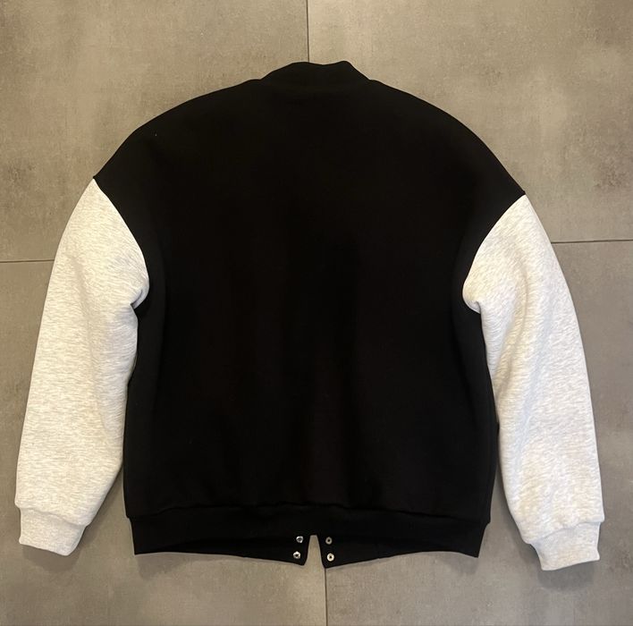Bomber męski XL oversize ocieplany czarno-szary